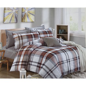 Bavlněné povlečení 140x200+70x90 Proužkované karo