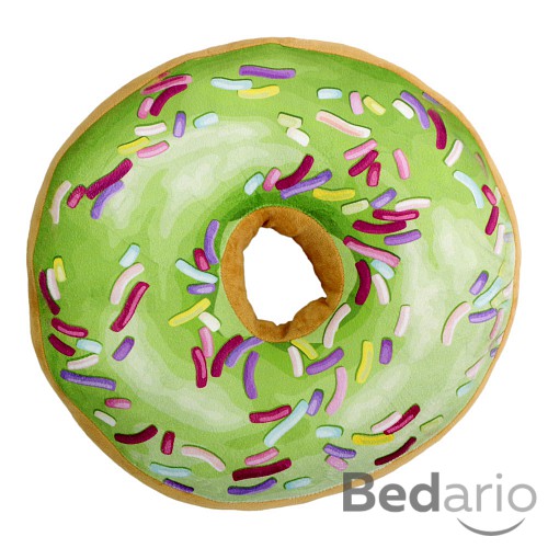 Dekorační plyšový polštářek DONUT II 40 cm - Pistáciový