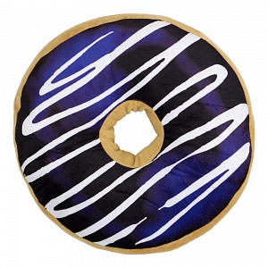 Dekorační plyšový polštářek DONUT II 40 cm - Borůvkový
