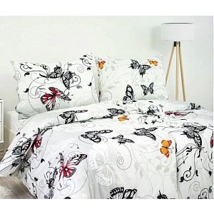 Bavlněné povlečení Deluxe 140x200+70x90 Motýlí elegance