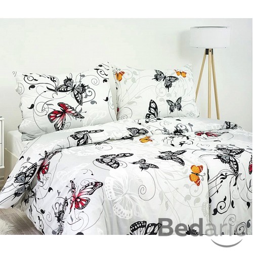 Bavlněné povlečení Deluxe 140x200+70x90 Motýlí elegance