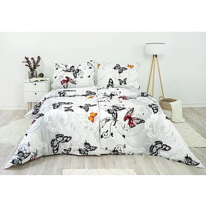 Bavlněné povlečení Deluxe 140x200+70x90 Motýlí elegance