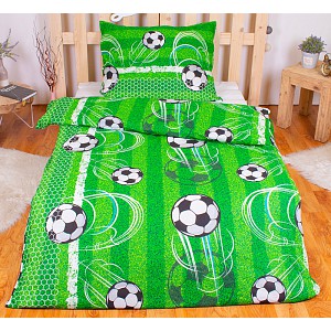 Bavlněné povlečení 140x200+70x90 Fotbalové míče