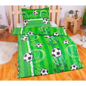 Bavlněné povlečení 140x200+70x90 Fotbalové míče