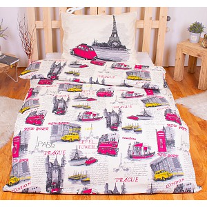 Bavlněné povlečení 140x200+70x90 City Icons
