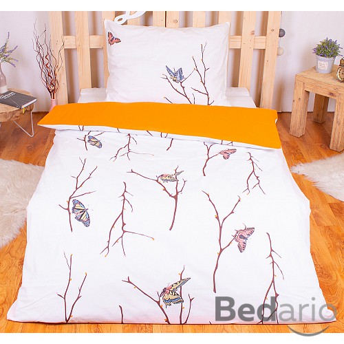 Bavlněné povlečení 140x200+70x90 Motýlí větvičky