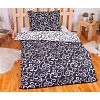 Bavlněné povlečení 140x200+70x90 Ornament černo-bílý