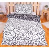 Bavlněné povlečení 140x200+70x90 Ornament černo-bílý
