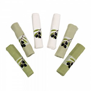 Olives dárkový set - vaflové utěrky 6ks