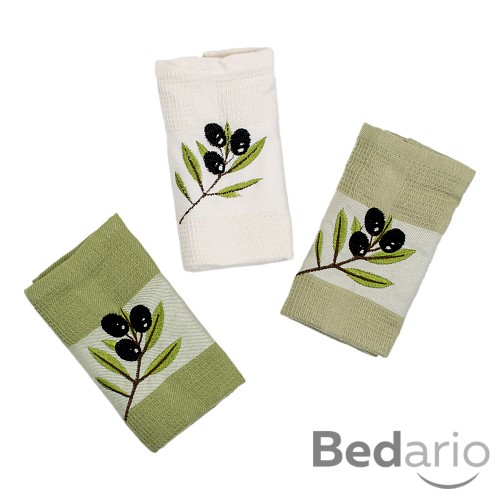 Olives dárkový set - vaflové utěrky 3ks