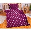 Mikroplyšové povlečení Premium 140x200+70x90 Noční nebe vínové