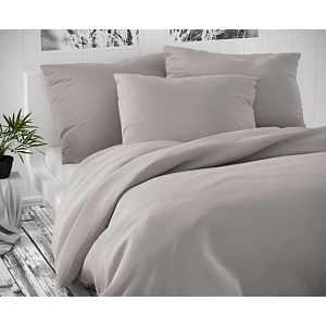Saténové prodloužené povlečení LUXURY COLLECTION 140x220+70x90cm světle šedé