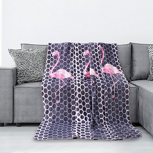 Deka mikroflanel DELUXE Flamingo 220x240
