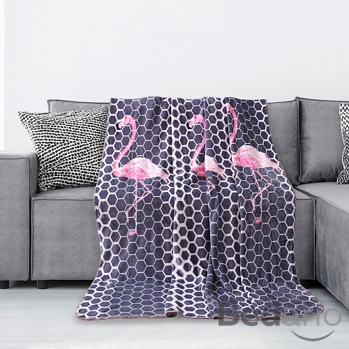 Deka mikroflanel DELUXE Flamingo 220x240