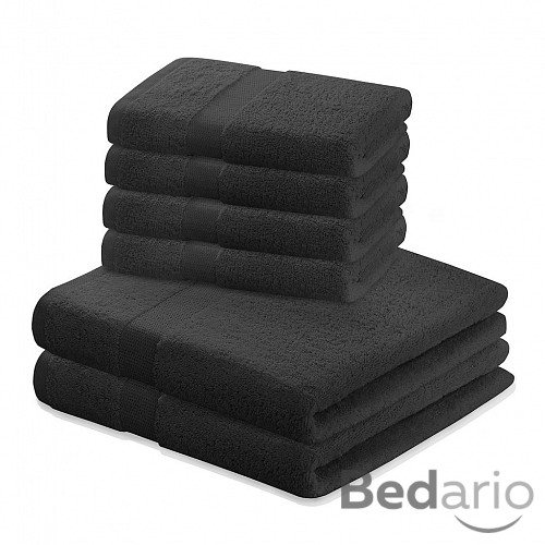 Set luxusních froté ručníků a osušek MARINA 4+2 Černý