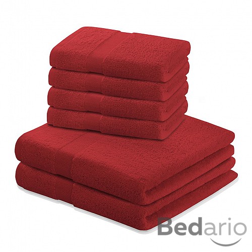 Set luxusních froté ručníků a osušek MARINA 4+2 Červený