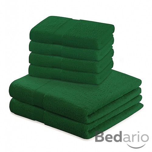 Set luxusních froté ručníků a osušek MARINA 4+2 Zelený