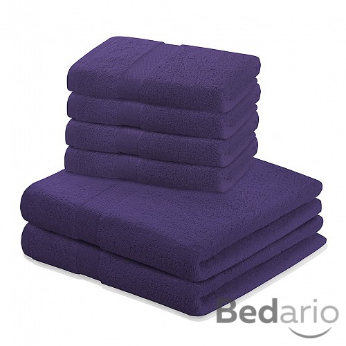 Set luxusních froté ručníků a osušek MARINA 4+2 Fialový