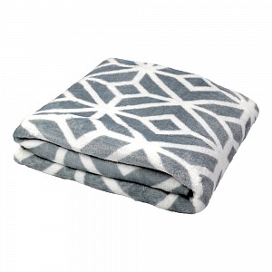 Mikroflanelová deka Premium 150x200 - Kosočtverce šedé