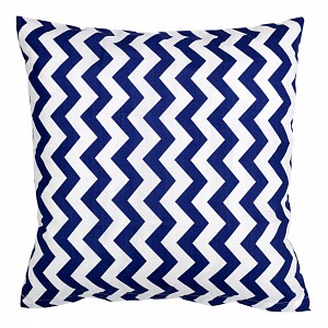 Bavlněný povlak ZIG-ZAG modrý 40x40