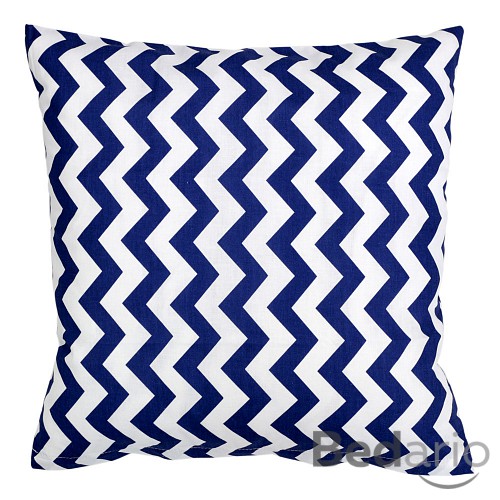 Bavlněný povlak ZIG-ZAG modrý 40x40