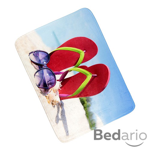 3D Podlahová předložka 50x70 Pláž pohoda