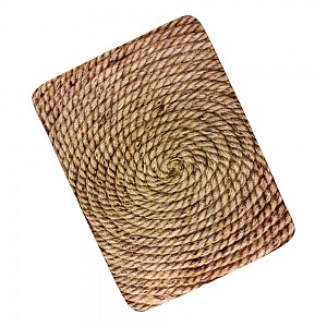 3D Podlahová předložka 50x70 Spirála - konopný provaz