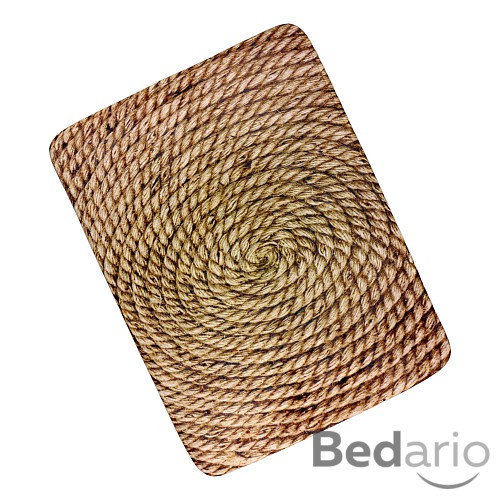 3D Podlahová předložka 50x70 Spirála - konopný provaz