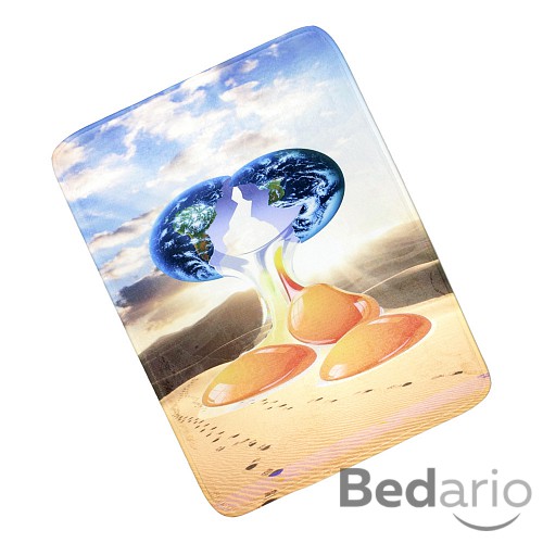 3D Podlahová předložka 50x70 Earth egg