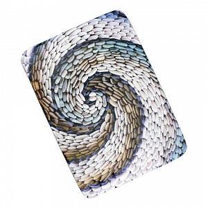 3D Podlahová předložka 50x70 Spirála oblázky