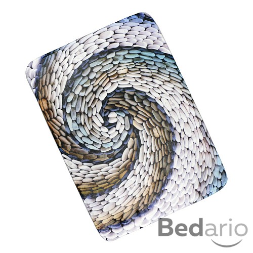 3D Podlahová předložka 50x70 Spirála oblázky