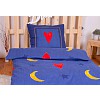 FLANELOVÉ POVLEČENÍ DELUXE 140x200+70x90 Blue Heart