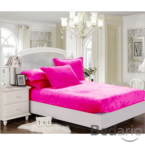 Mikroplyšové prostěradlo 160x200 Elegance - Růžová