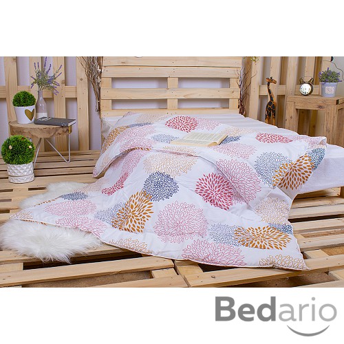 Prošívaná přikrývka ECONOMY Otisk Květiny 220x200