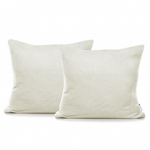 Povlak na polštářek mikroflanel 45x45 - Světle krémová