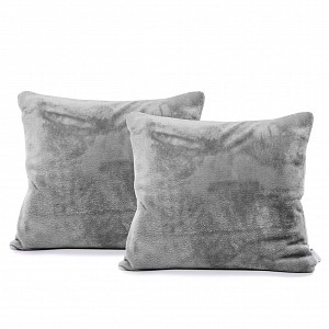 Povlak na polštářek mikroflanel 45x45 - Šedá