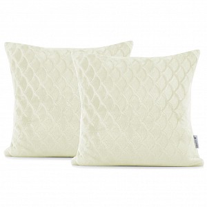 Povlak na polštářek mikroflanel ŠUPINKY 45x45 - Béžová