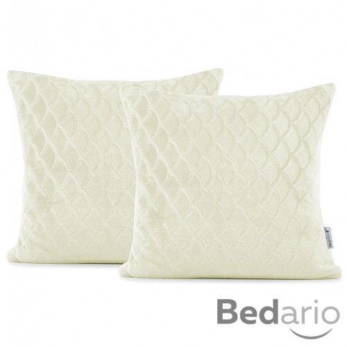 Povlak na polštářek mikroflanel ŠUPINKY 45x45 - Béžová