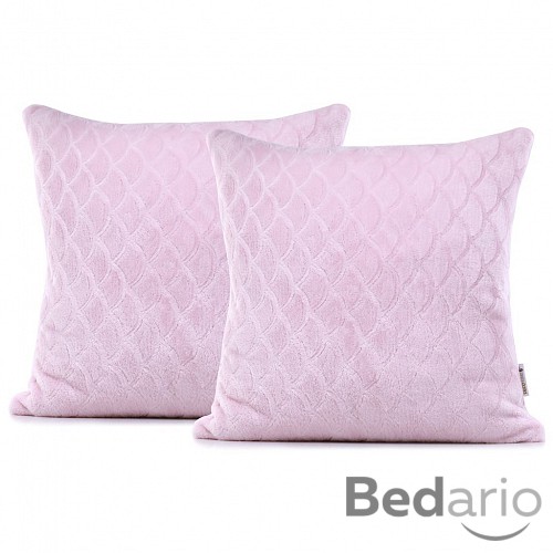 Povlak na polštářek mikroflanel ŠUPINKY 45x45 - Růžová