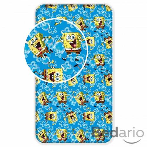 Bavlněné prostěradlo 90x200 Sponge Bob