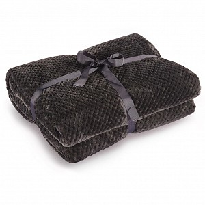 Mikroflanelová deka ŽAKÁR Premium 150x200 - Tmavě šedá