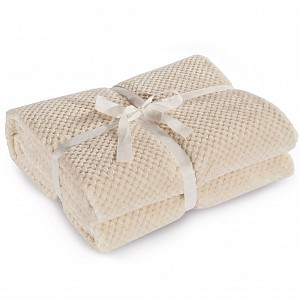 Mikroflanelová deka ŽAKÁR Premium 150x200 - Krémový karamel