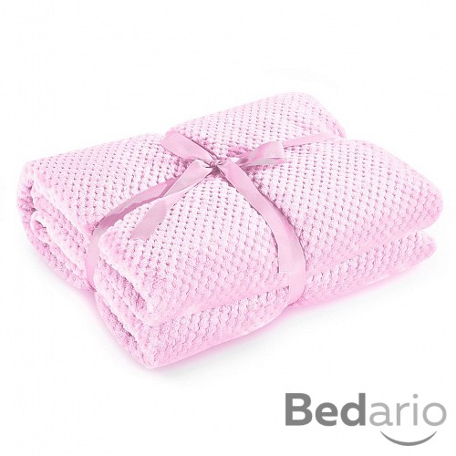 Mikroflanelová deka ŽAKÁR Premium 150x200 - Světle růžová