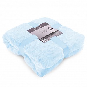 Mikroflanelová televizní deka Mořská panna 140 cm - Baby blue
