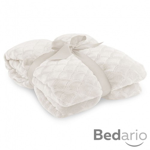 Velká mikroflanelová deka Sardi Premium 220x240 - Béžová