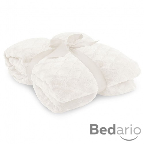 Velká mikroflanelová deka Sardi Premium 220x240 - Krémová