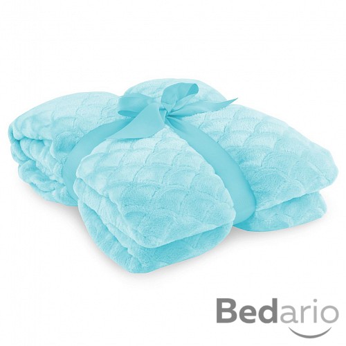 Velká mikroflanelová deka Sardi Premium 220x240 - Azurová