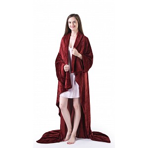 Mikroflanelová televizní deka Lazy 150x180 - Bordó