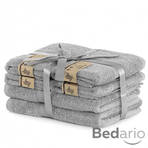 Set luxusních bambusových ručníků a osušek BAMBY 4+2 Šedý