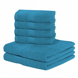 Set luxusních froté ručníků a osušek MARINA 4+2 Tyrkysový